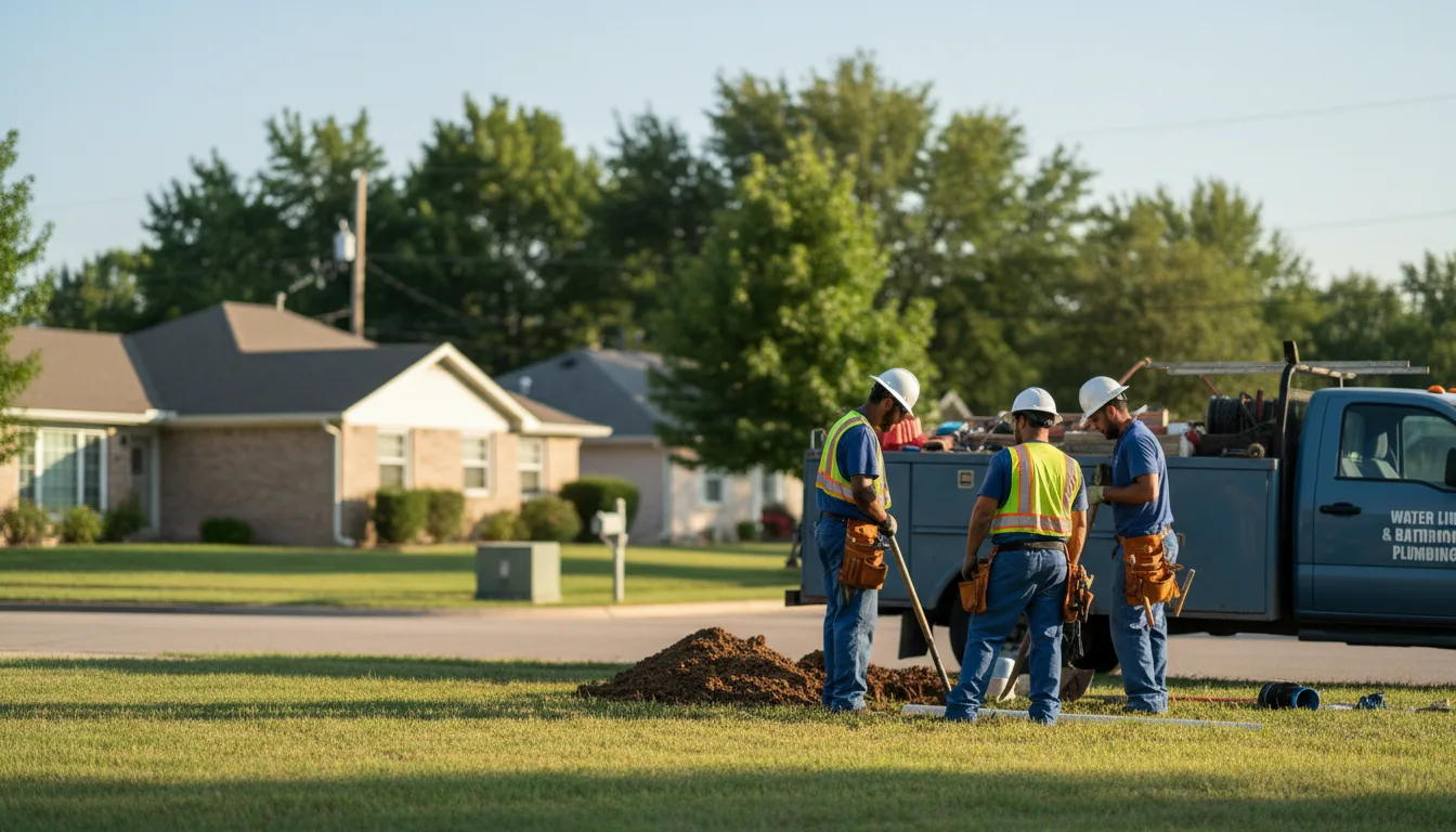 Residential water line and bathroom plumbing service in Zelienople, PA